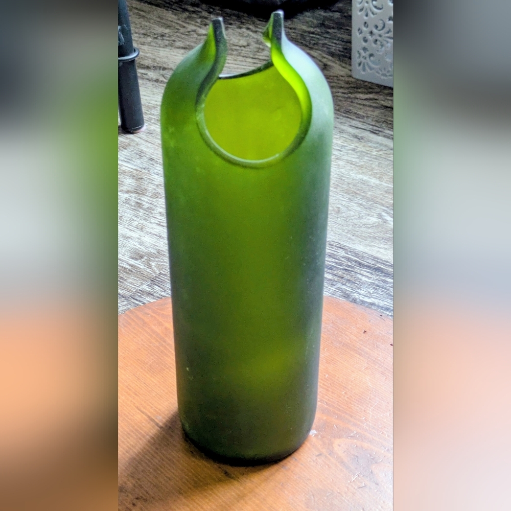 Original TranSglass Artecnica Recycled Post-Consumer Wine Bottle Vase